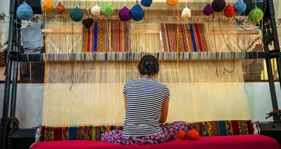 Turkish silk production handmade